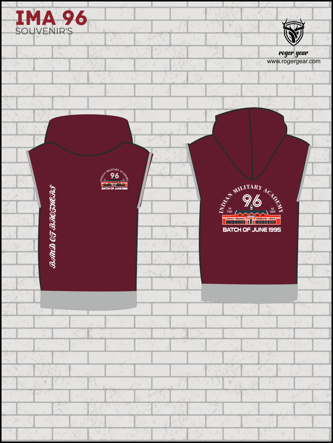 Customised Sleevless Hoodie IMA 96